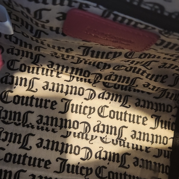 Juicy Couture Rhinestone Debossed Logo Speedy Satchel-Raspberry - Picture 7 of 8